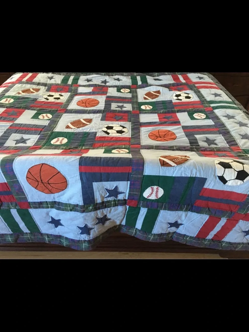 Sports Patchwork Quilt - Multicolor Kids Bedding